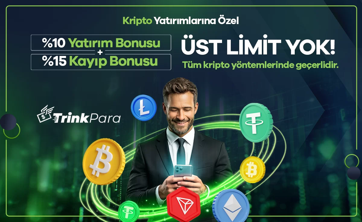 Kripto Yatirimlarina Ozel %10 Yatirim Bonusu %15 Kayip Bonusu